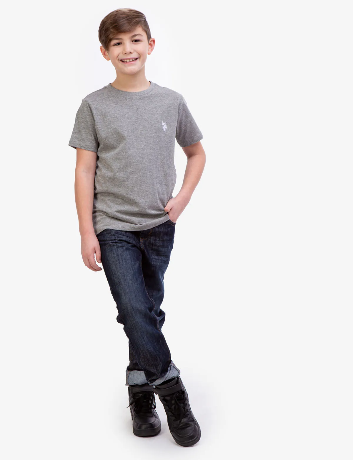 BOYS BASIC CREW NECK T-SHIRT