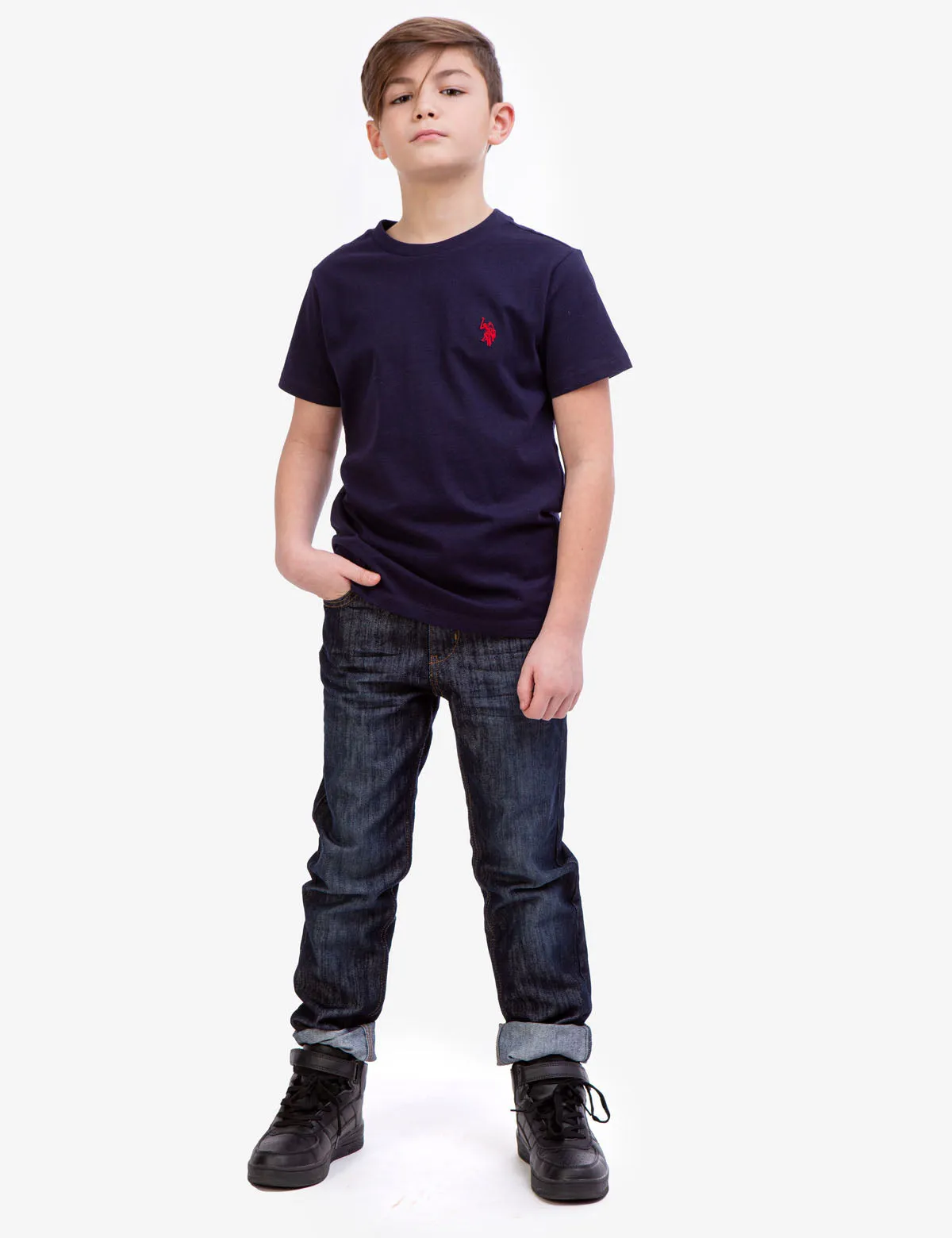 BOYS BASIC CREW NECK T-SHIRT