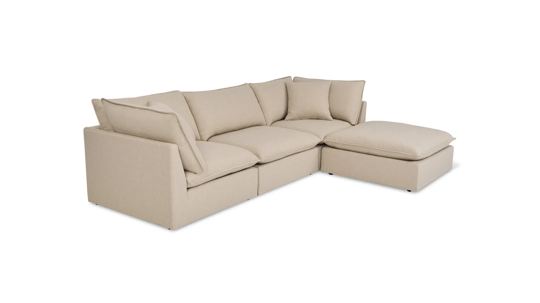 Chill Time 4-Piece Modular Sectional, Biscuit
