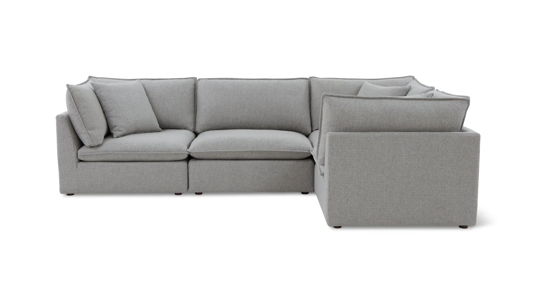 Chill Time 4-Piece Modular Sectional Closed, Heather