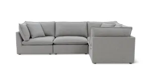 Chill Time 4-Piece Modular Sectional Closed, Heather