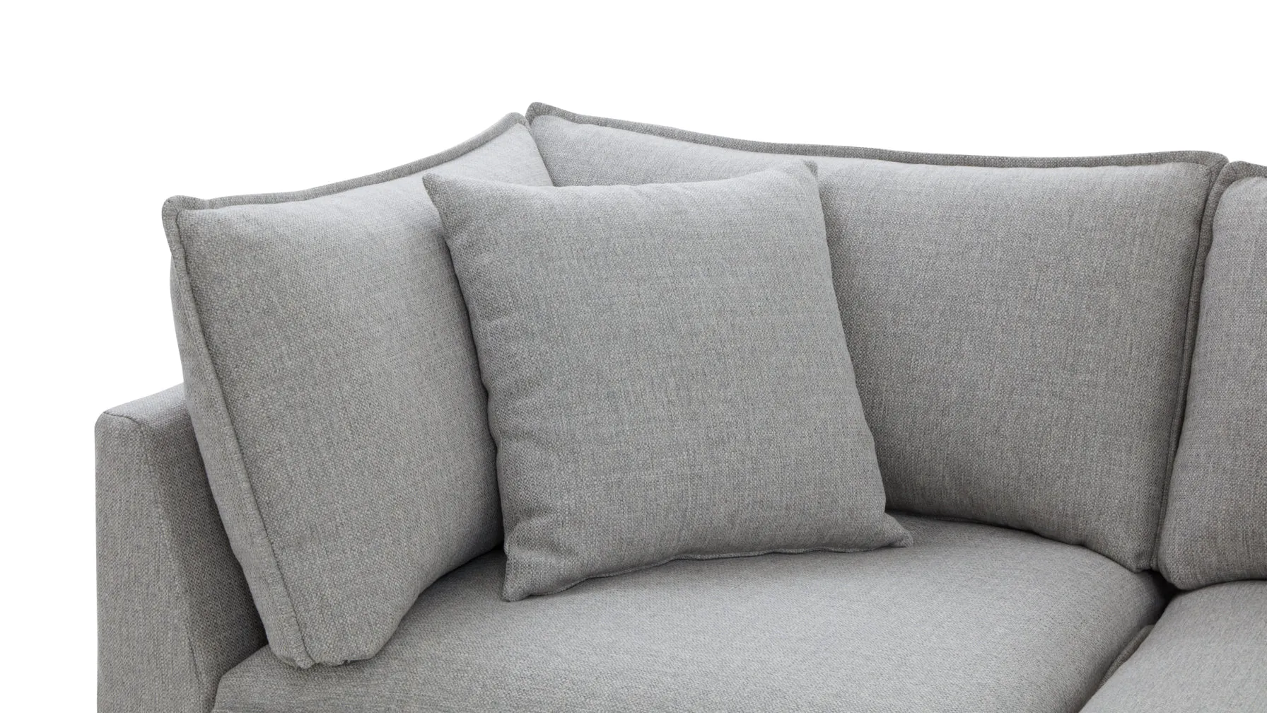 Chill Time 4-Piece Modular Sectional Closed, Heather
