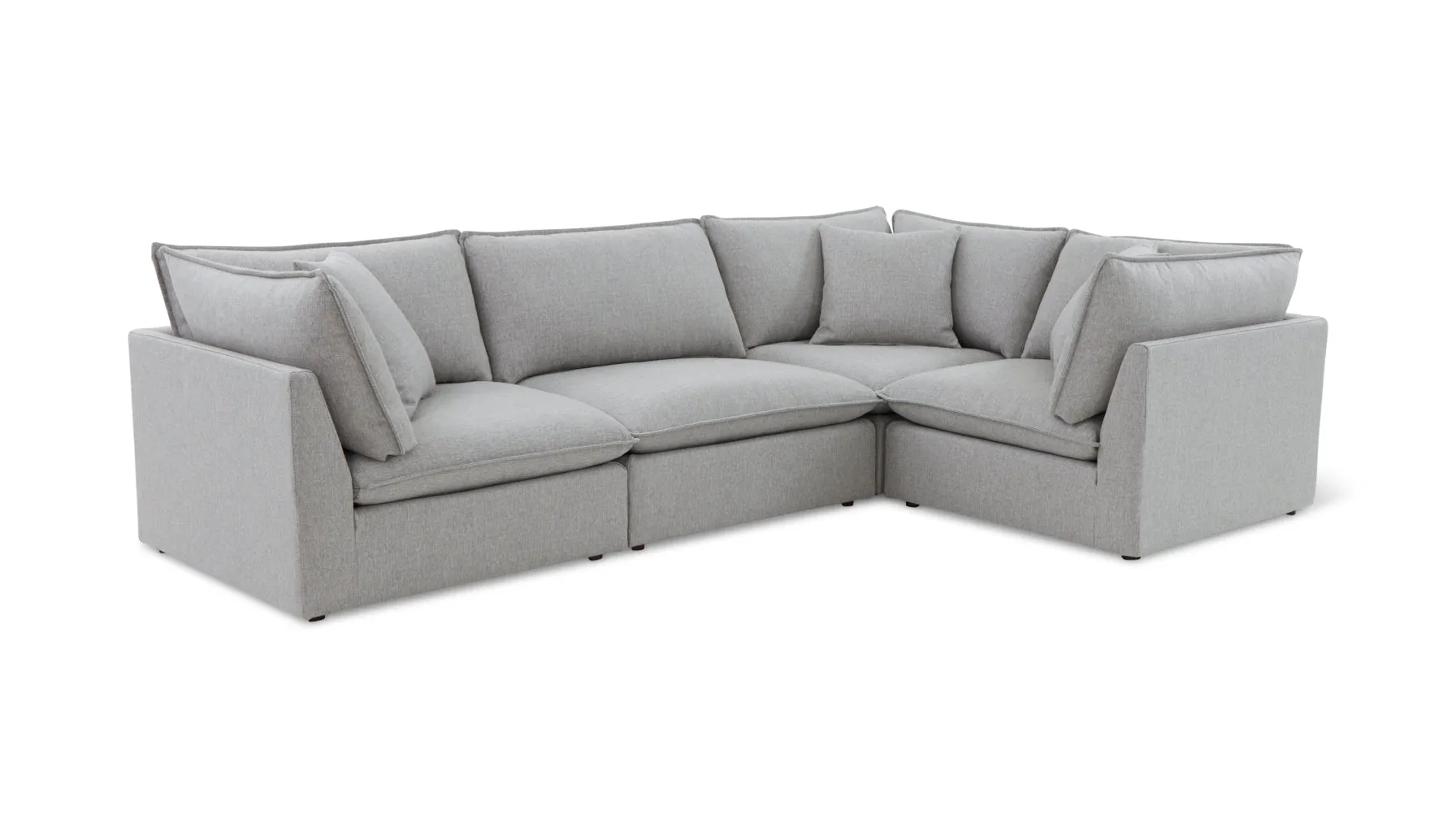 Chill Time 4-Piece Modular Sectional Closed, Heather