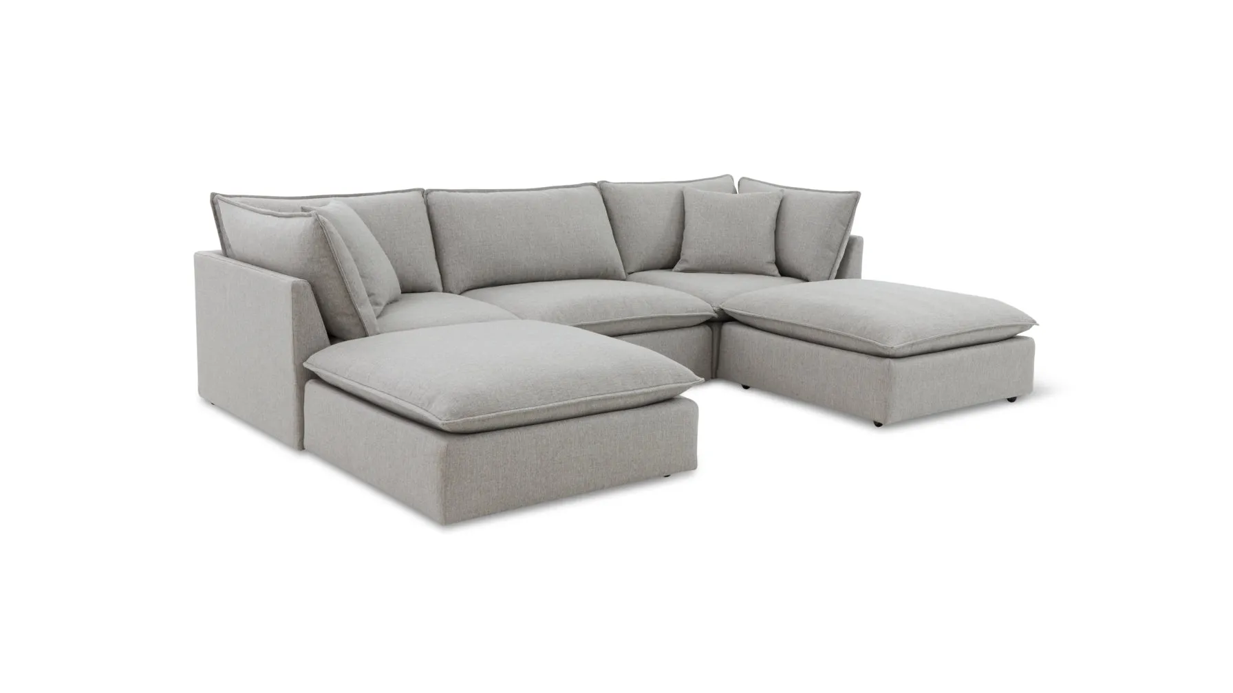 Chill Time 5-Piece Modular U-Shaped Sectional, Heather