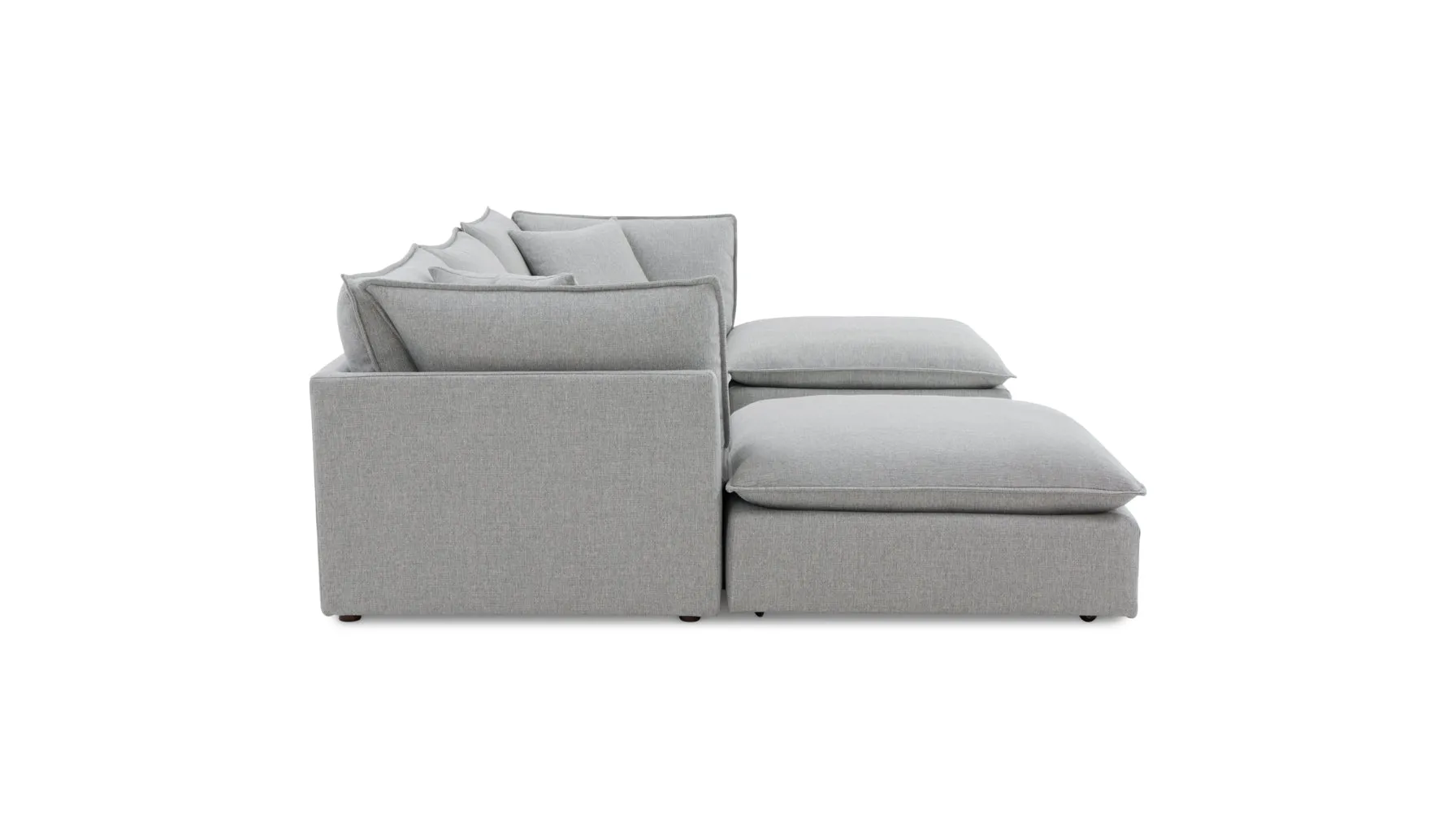 Chill Time 5-Piece Modular U-Shaped Sectional, Heather