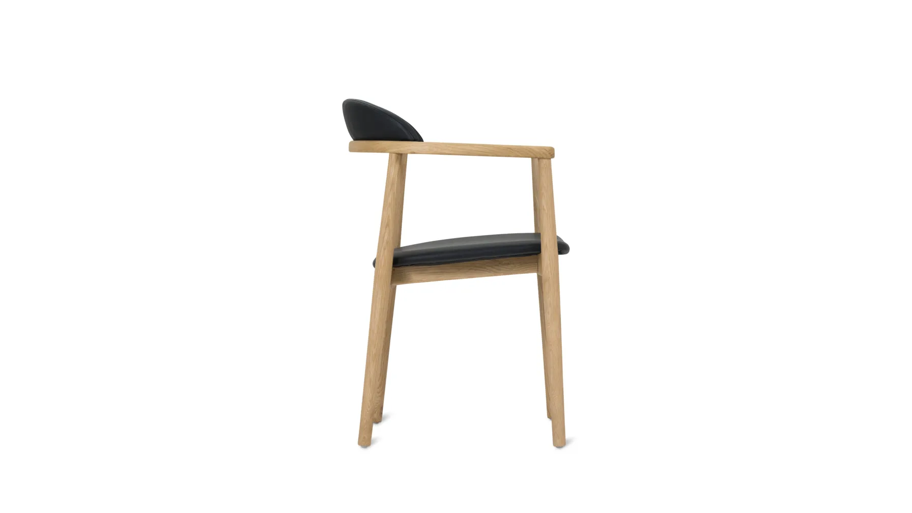 Count On Me Dining Chair, Natural Oak, Black Seat