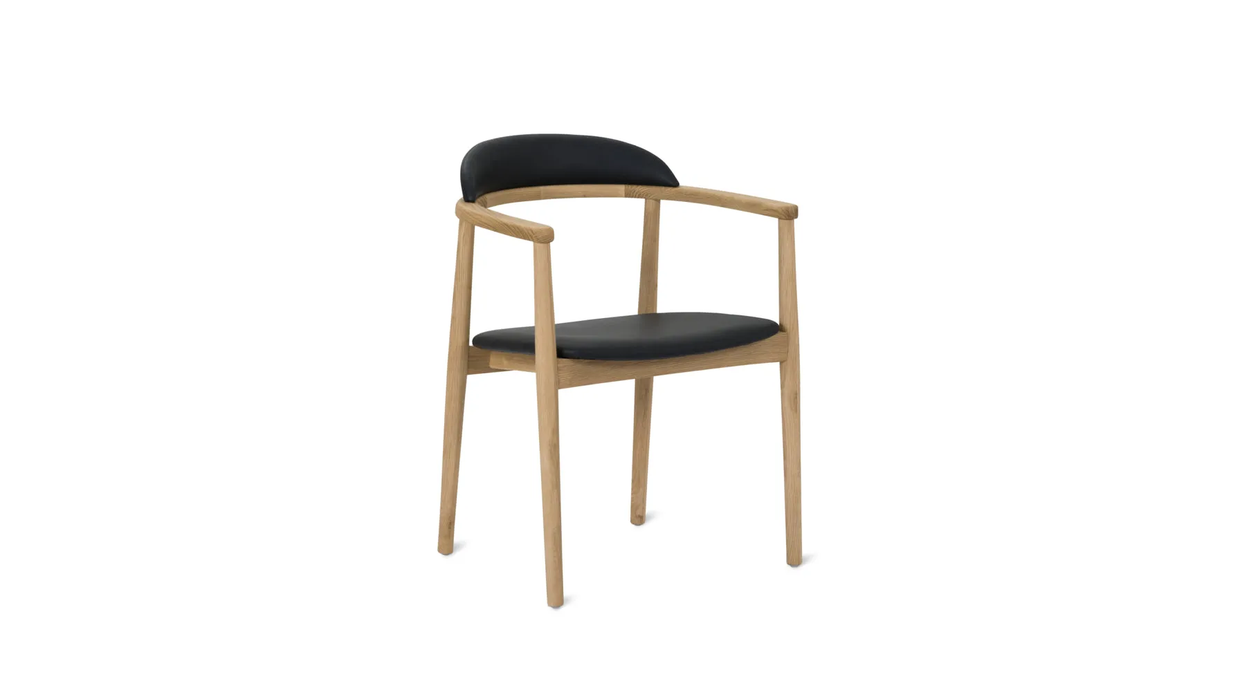 Count On Me Dining Chair, Natural Oak, Black Seat