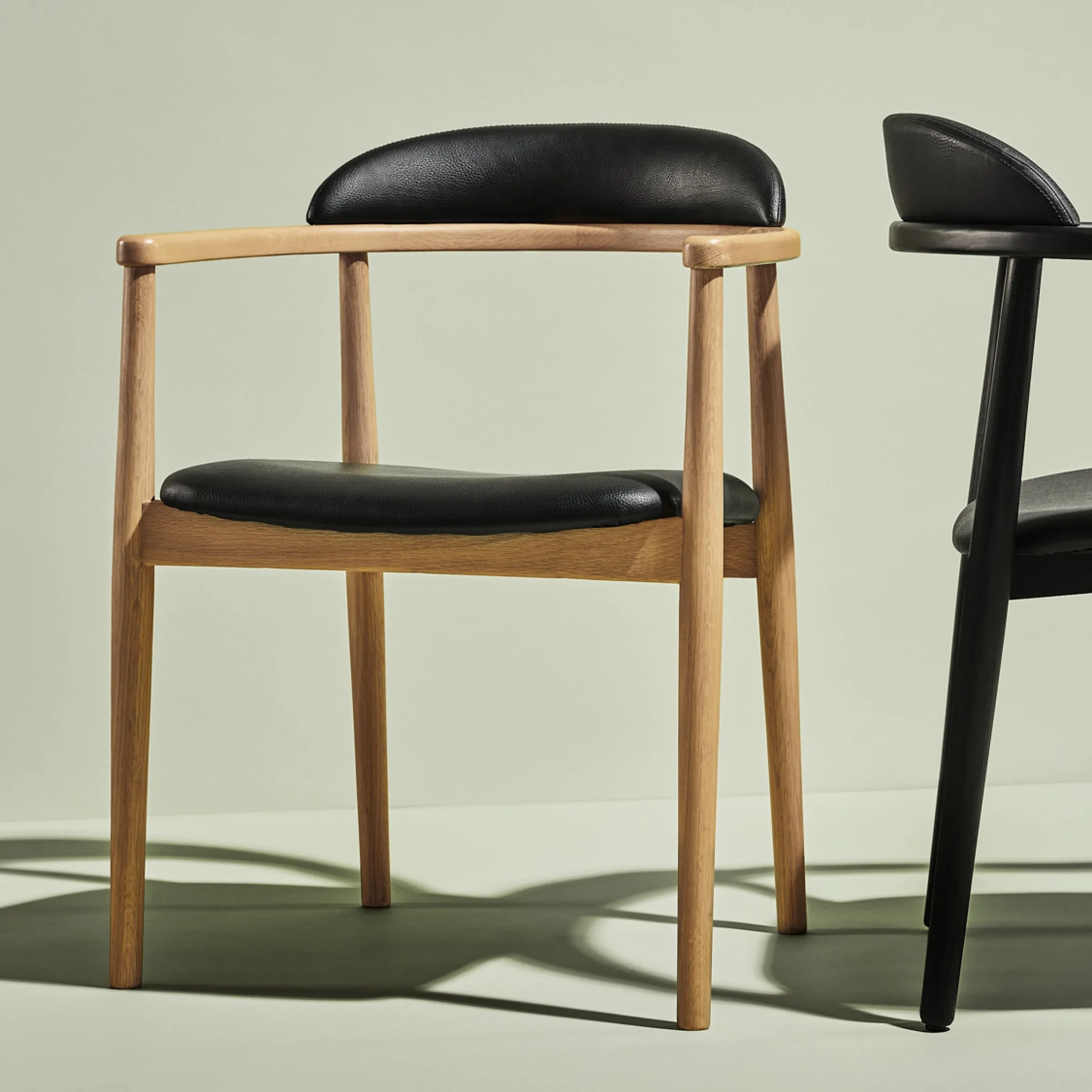 Count On Me Dining Chair, Natural Oak, Black Seat