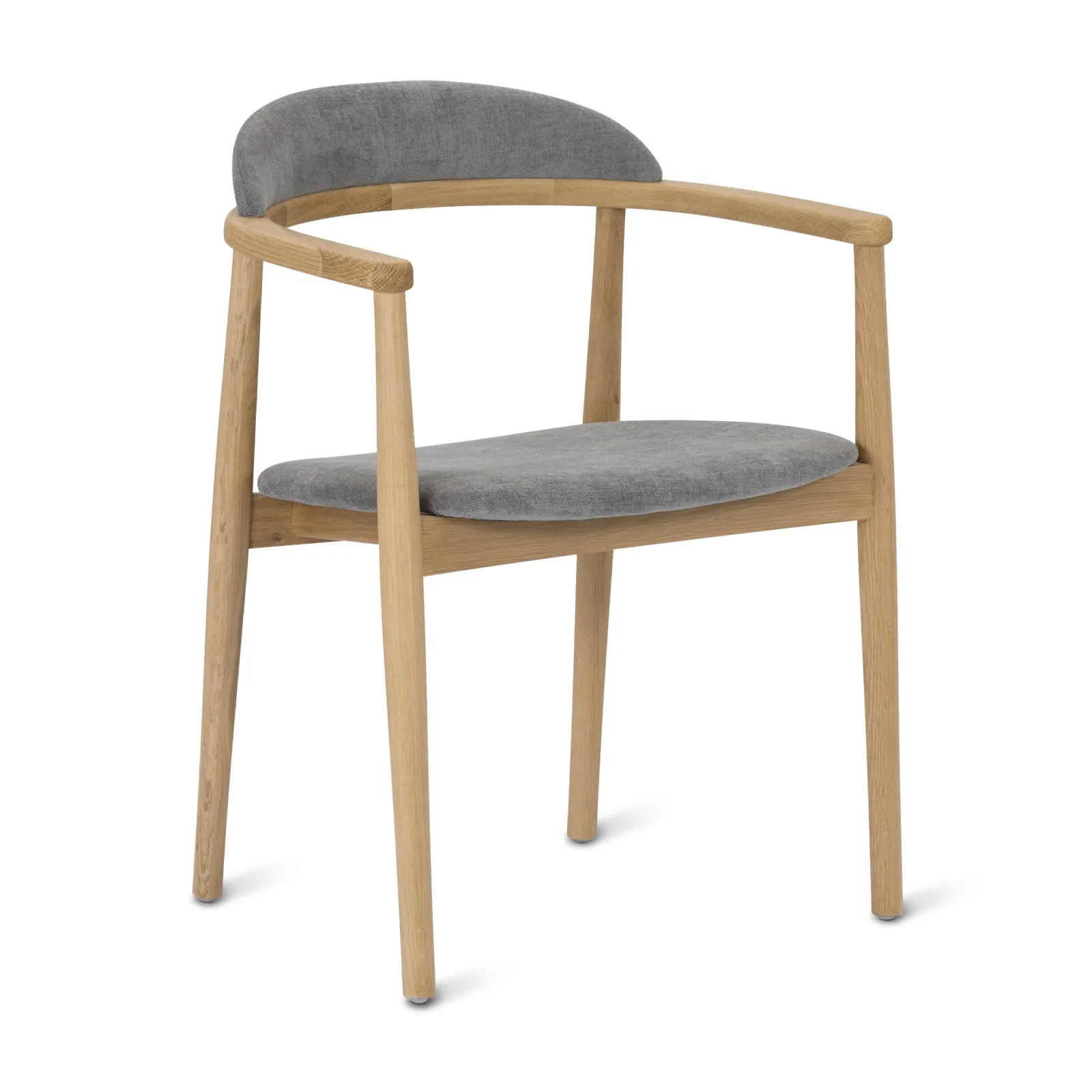 Count On Me Dining Chair, Natural Oak, Grey Seat