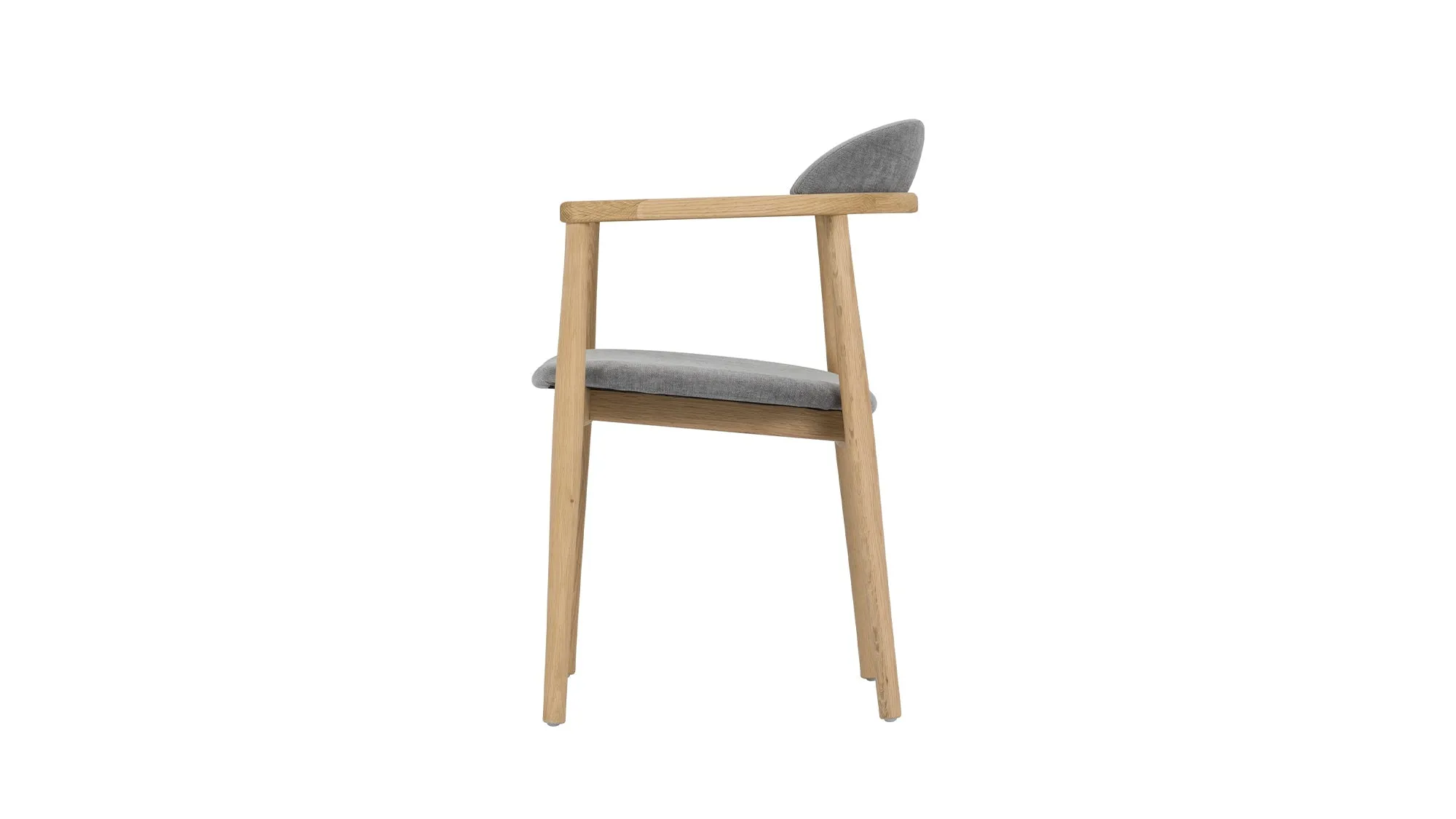 Count On Me Dining Chair, Natural Oak, Grey Seat