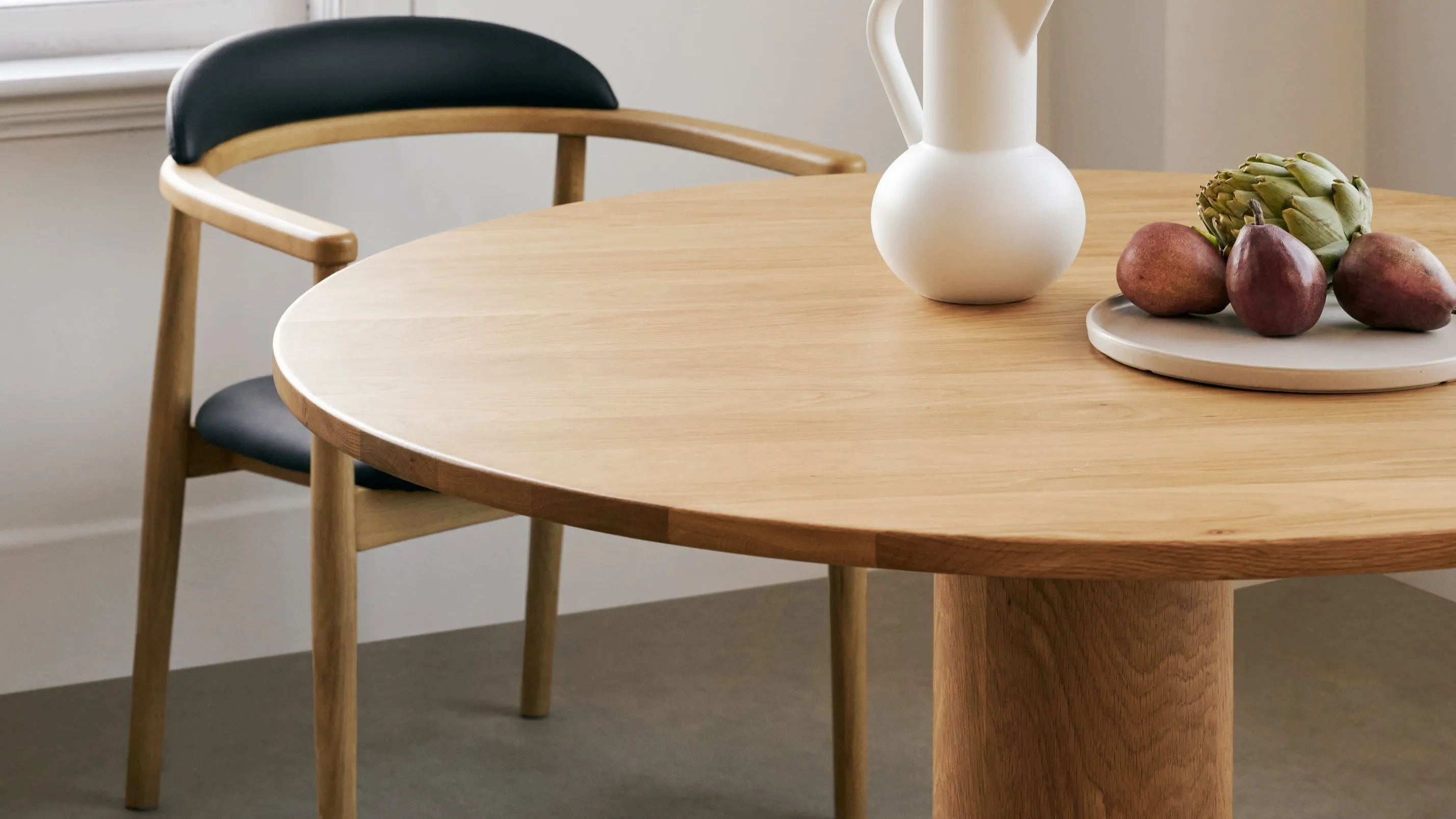 Count On Me Dining Chair, Natural Oak, Grey Seat