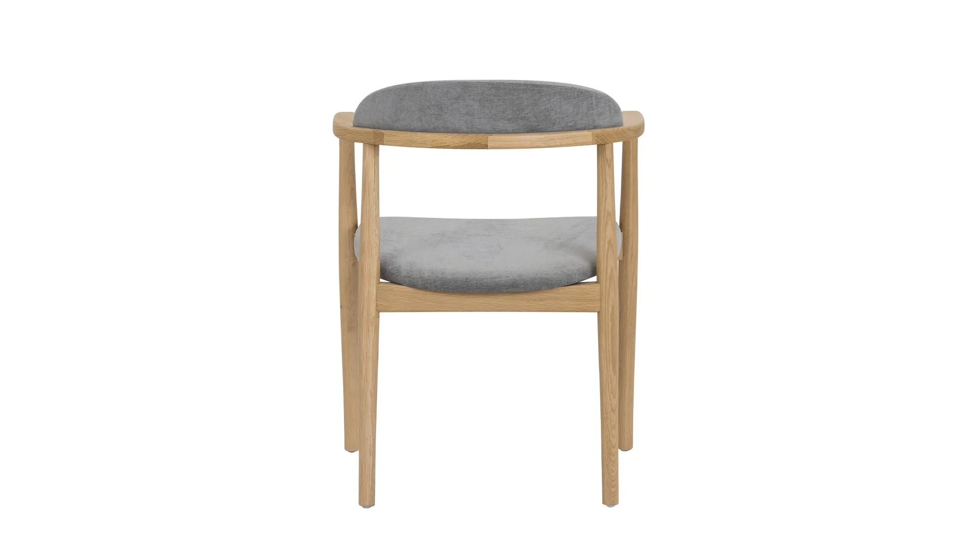 Count On Me Dining Chair, Natural Oak, Grey Seat