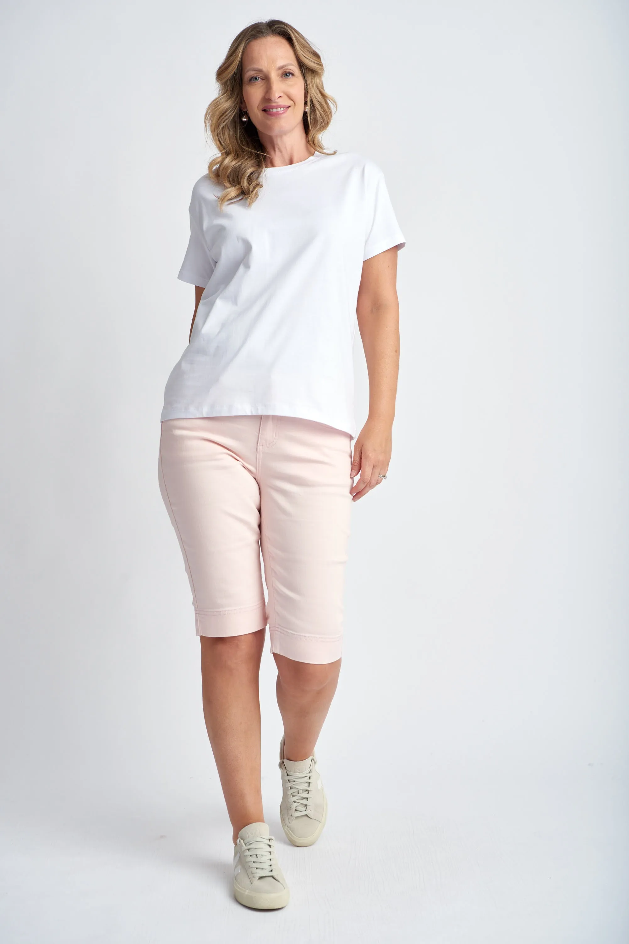 Crew Neck Basic Cotton Tee White
