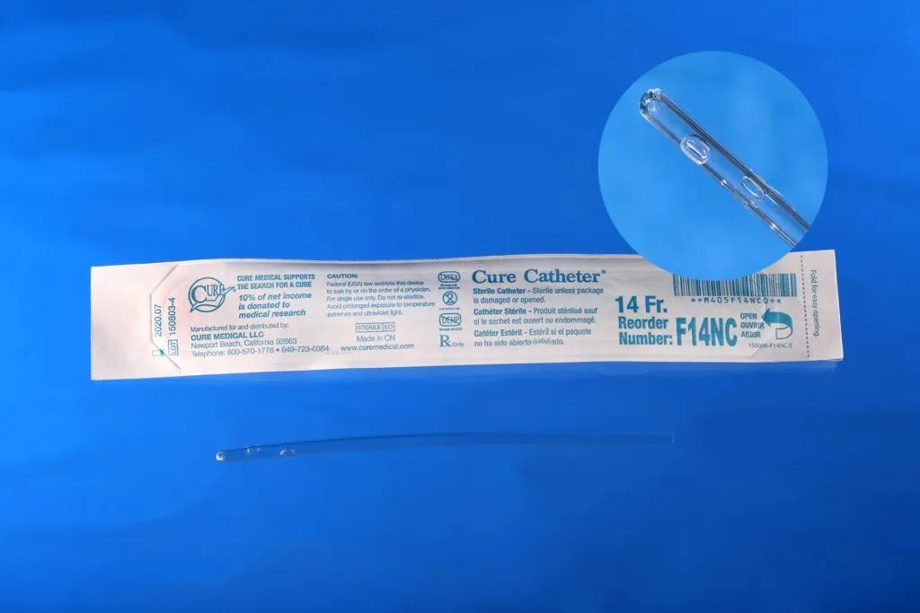 Cure Catheter, Uncoated, Straight Tip, Female 6"