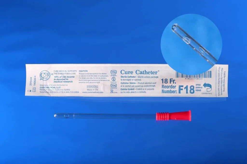 Cure Catheter, Uncoated, Straight Tip, Female 6"