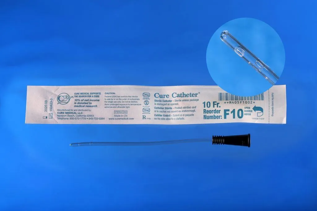 Cure Catheter, Uncoated, Straight Tip, Female 6"