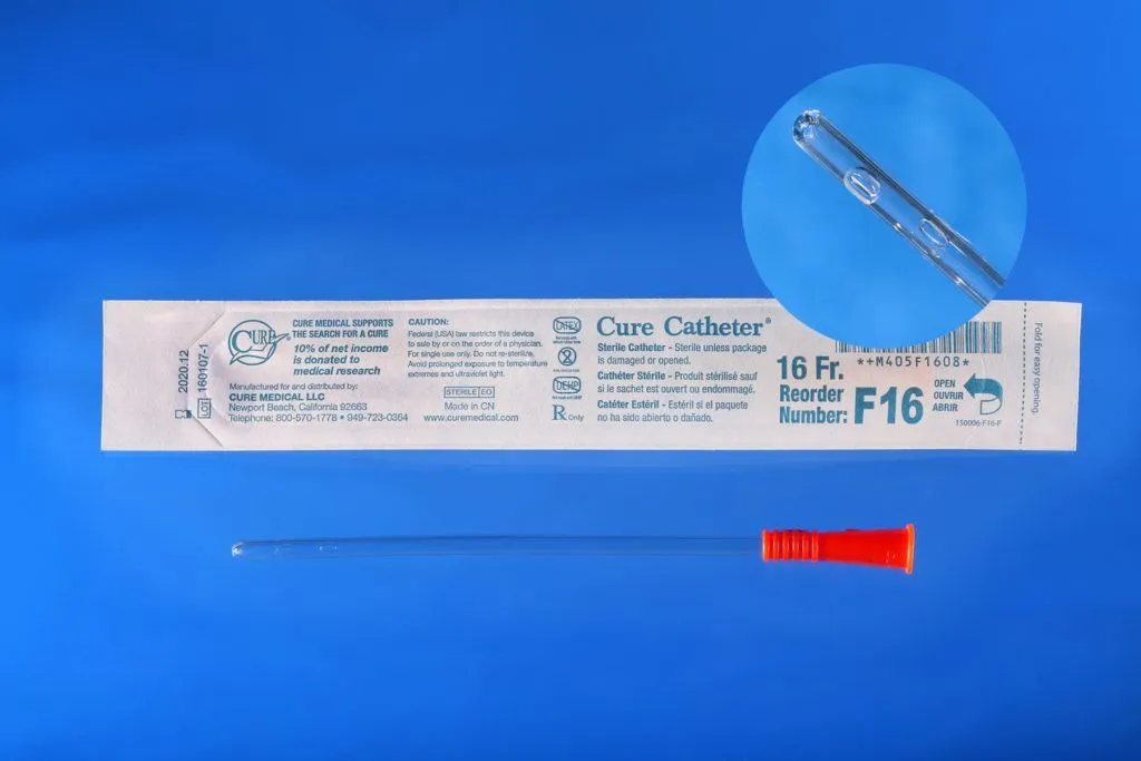 Cure Catheter, Uncoated, Straight Tip, Female 6"