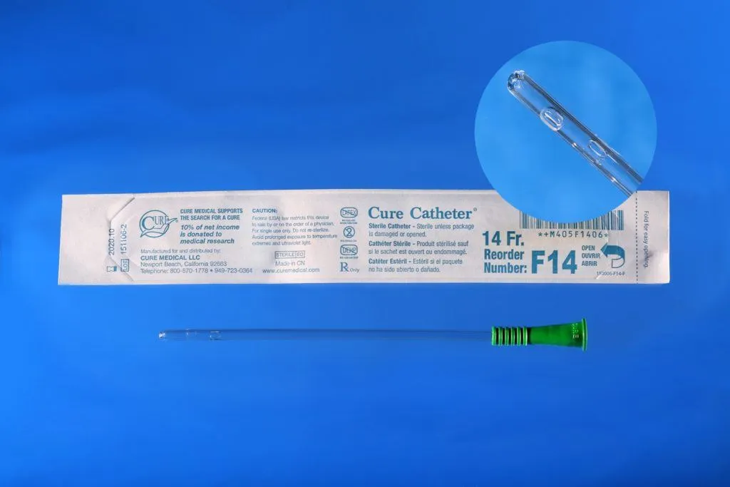Cure Catheter, Uncoated, Straight Tip, Female 6"