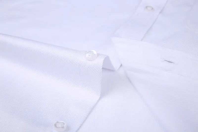 French Cufflinks  Long Sleeve Casual Slim Fit French Cuff Dress Shirts For Men