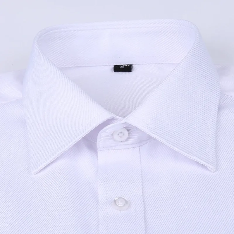 French Cufflinks  Long Sleeve Casual Slim Fit French Cuff Dress Shirts For Men