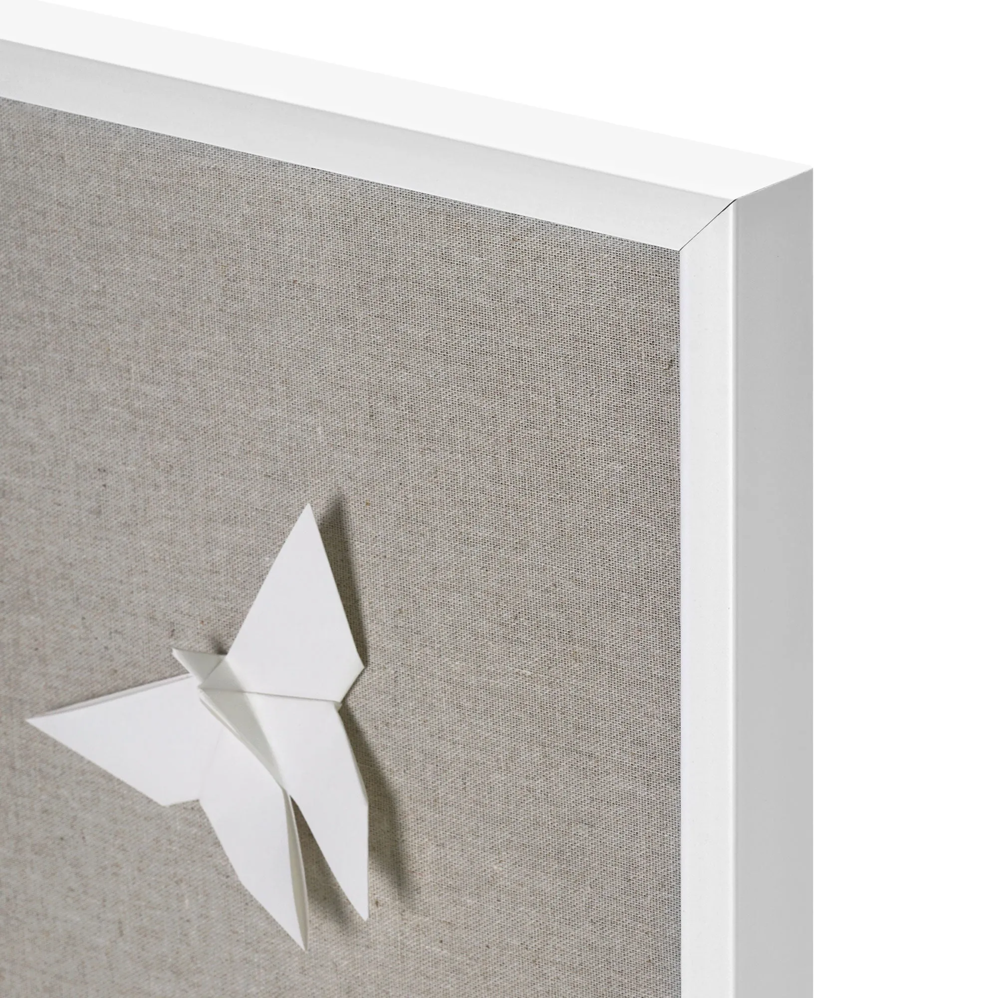 Frozen in Flight Paper and Linen Shadowbox Art