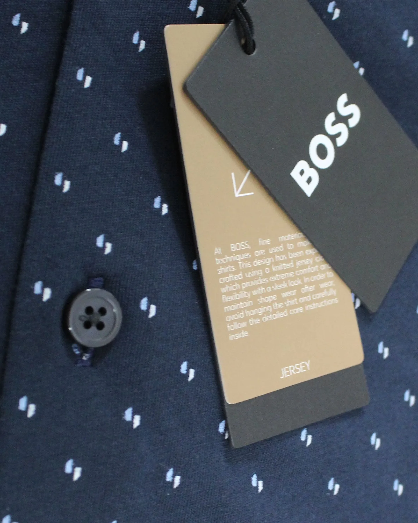 Hugo Boss Shirt Midnight Blue Pattern - Slim Fit M SALE