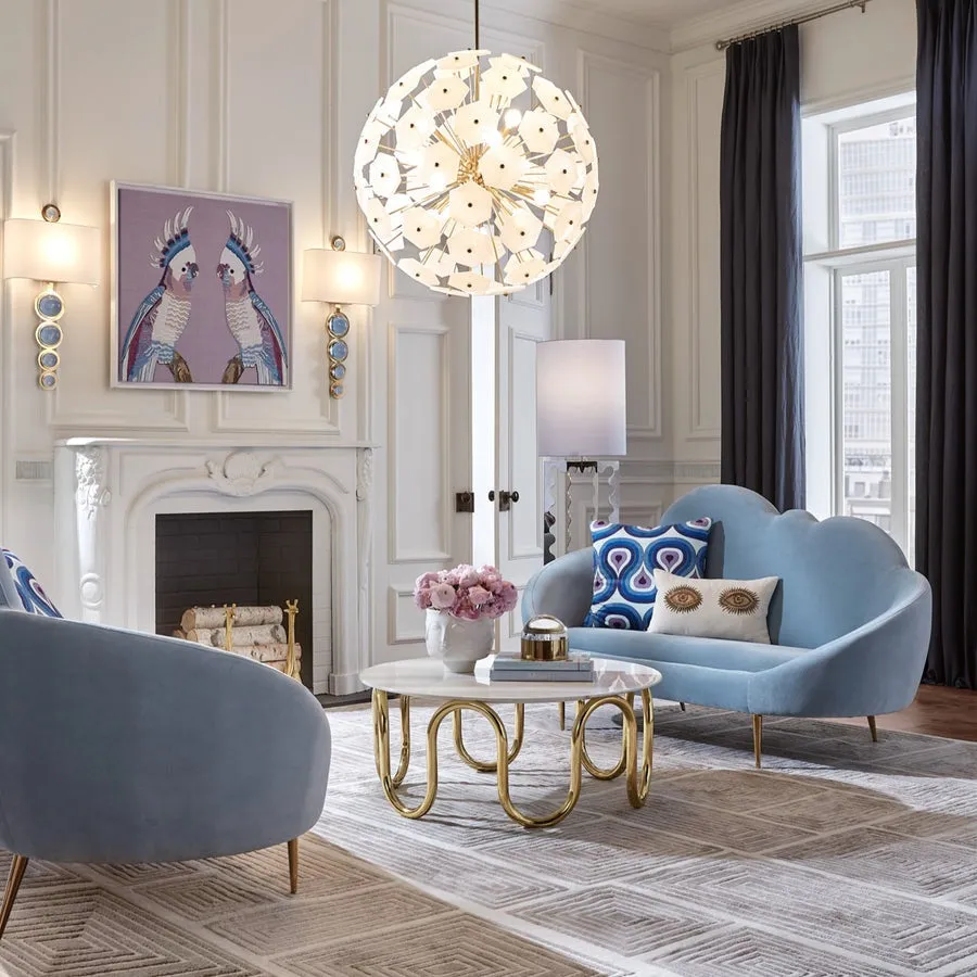 Jonathan Adler Ether Cloud Settee – Rialto Sky Blue