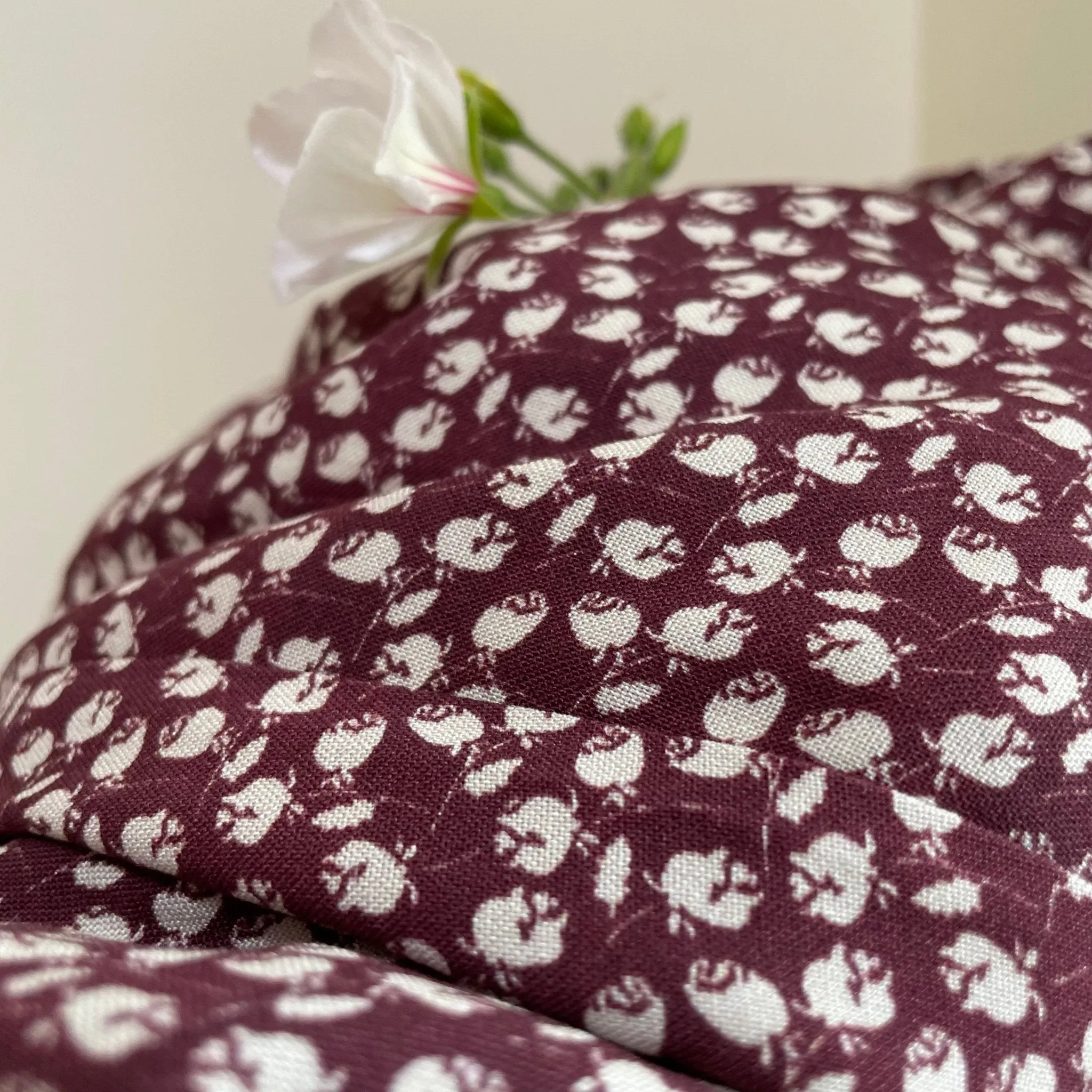 Jupe Rachelle viscose fleurs de Biarritz - 1m de hauteur