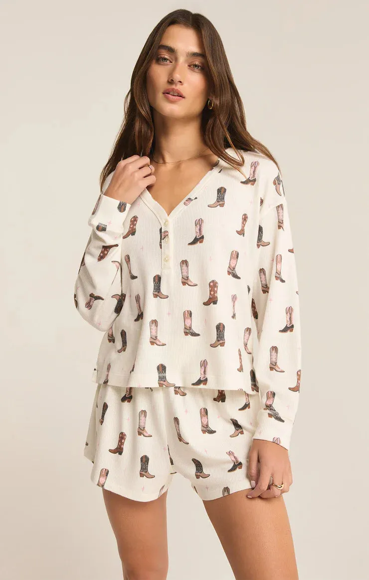 Kick Off Your Boots Long Sleeve Top