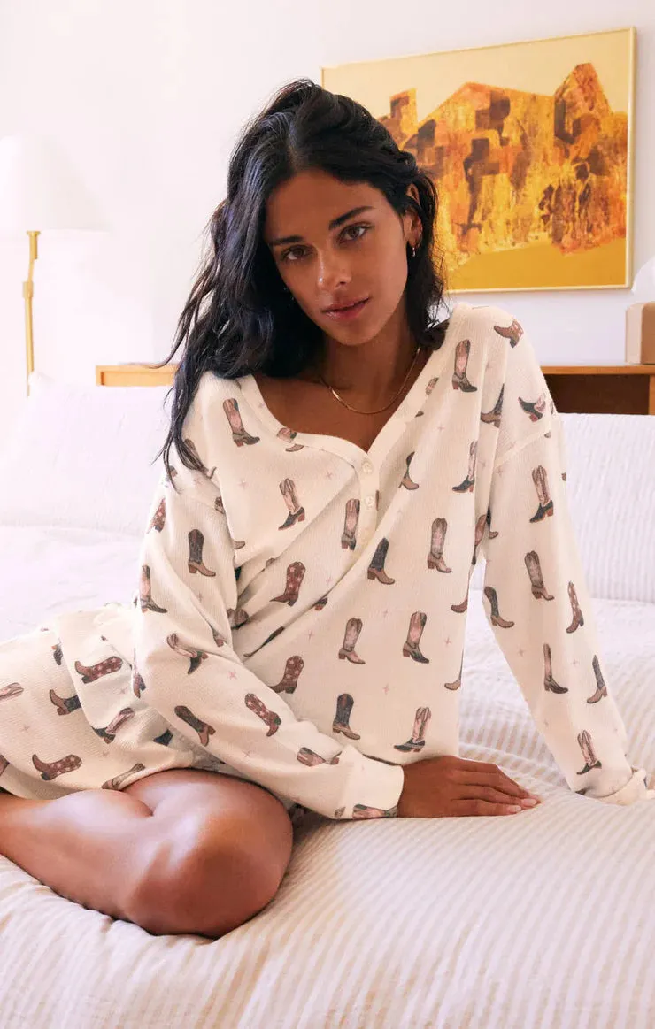 Kick Off Your Boots Long Sleeve Top