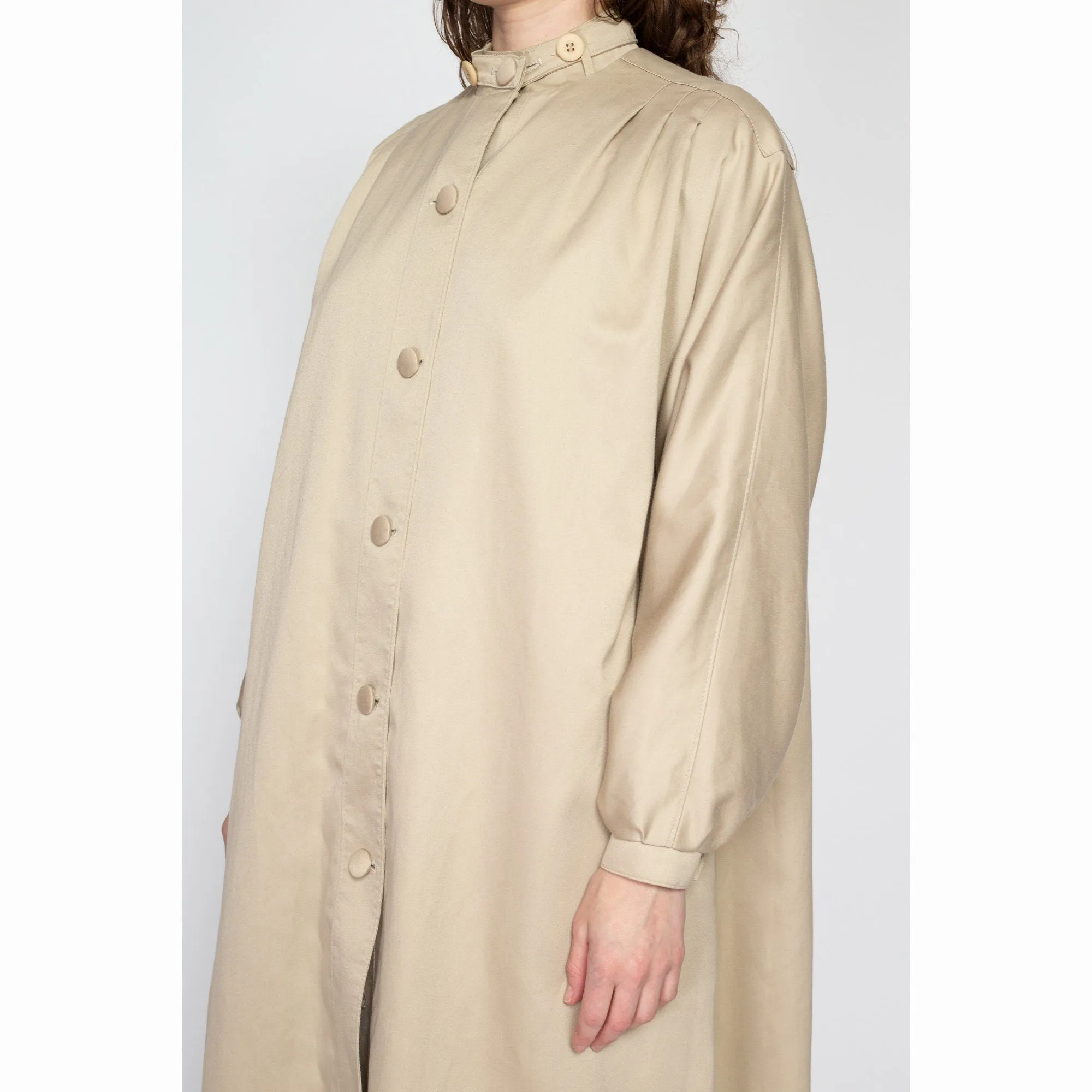 Large 80s Misty Harbor Khaki Tent Trench Coat