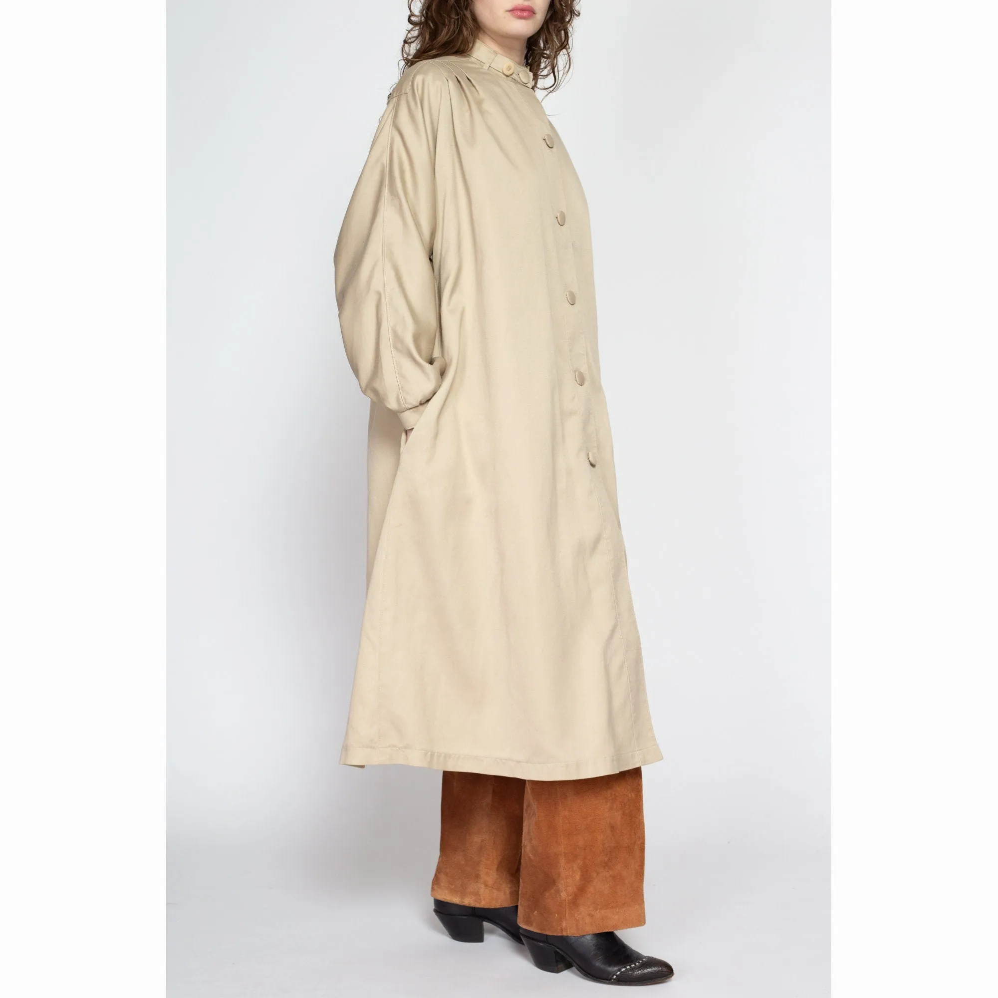 Large 80s Misty Harbor Khaki Tent Trench Coat