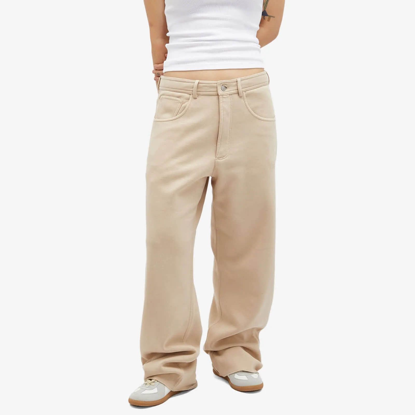 Mm6 Maison Margiela Jersey jeans, beige