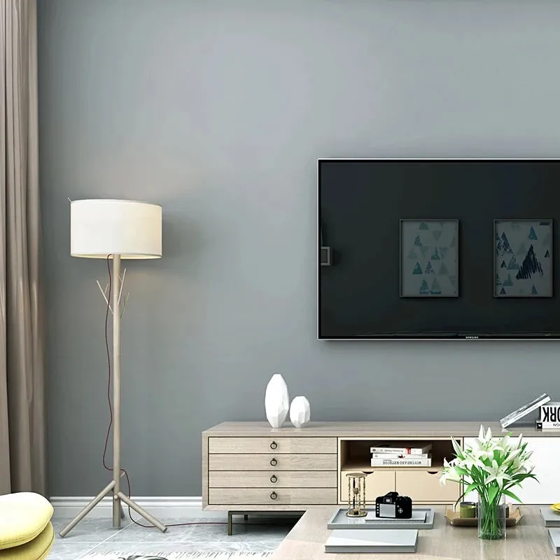 Nordic Style Minimalist Solid Color Wallpaper-Grey (5㎡)