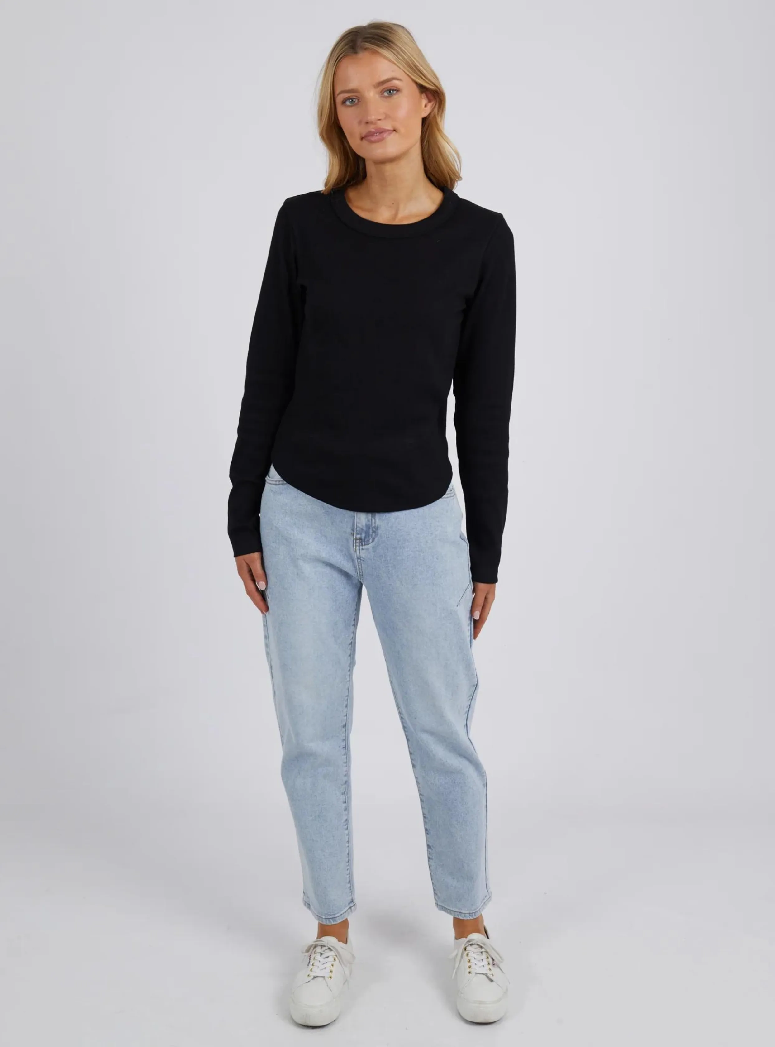 SCOOP L/S RIB - Black