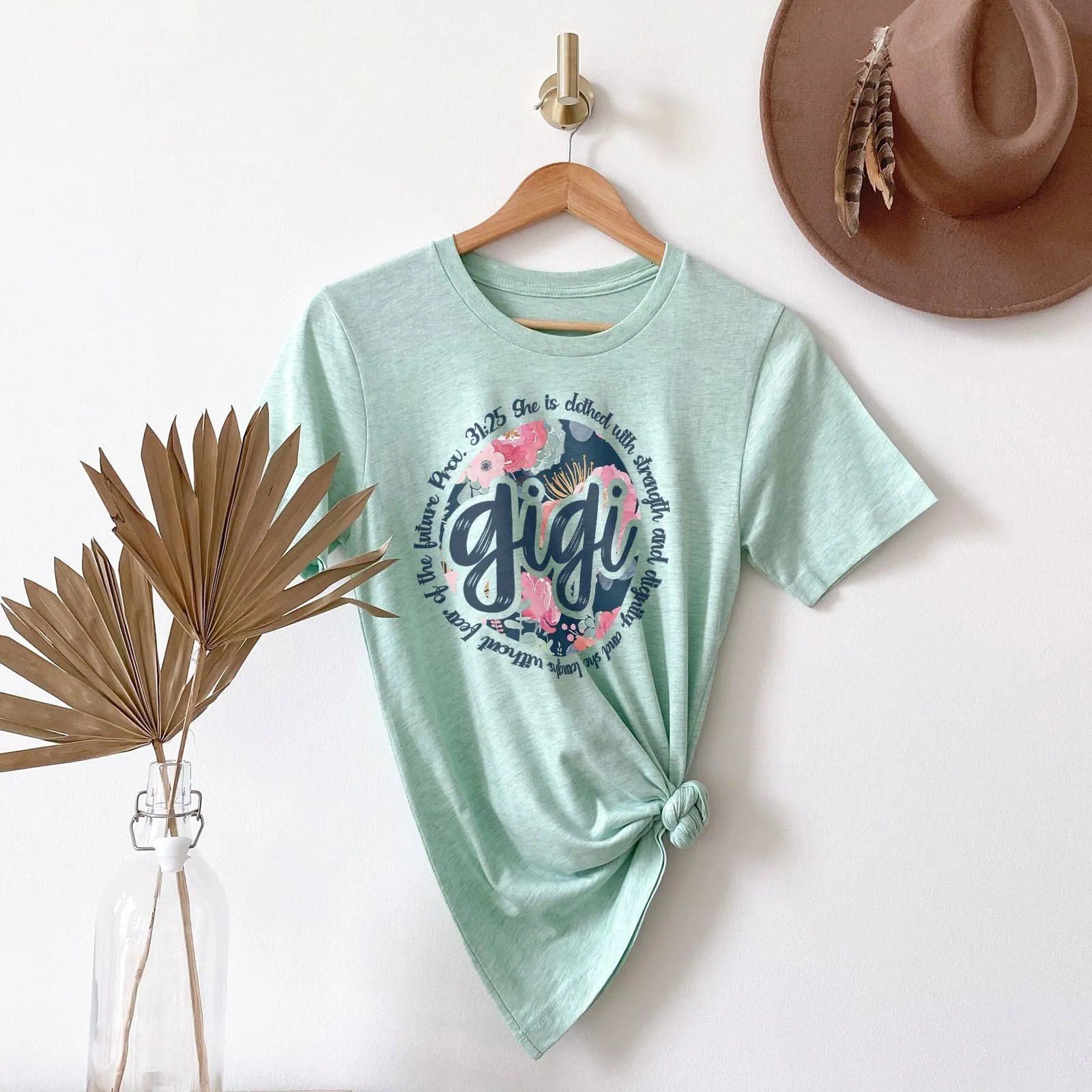 She Is Clothed With Strength Gigi Tee Shirts For Women - Christian Shirts for Women - Religious Tee Shirts