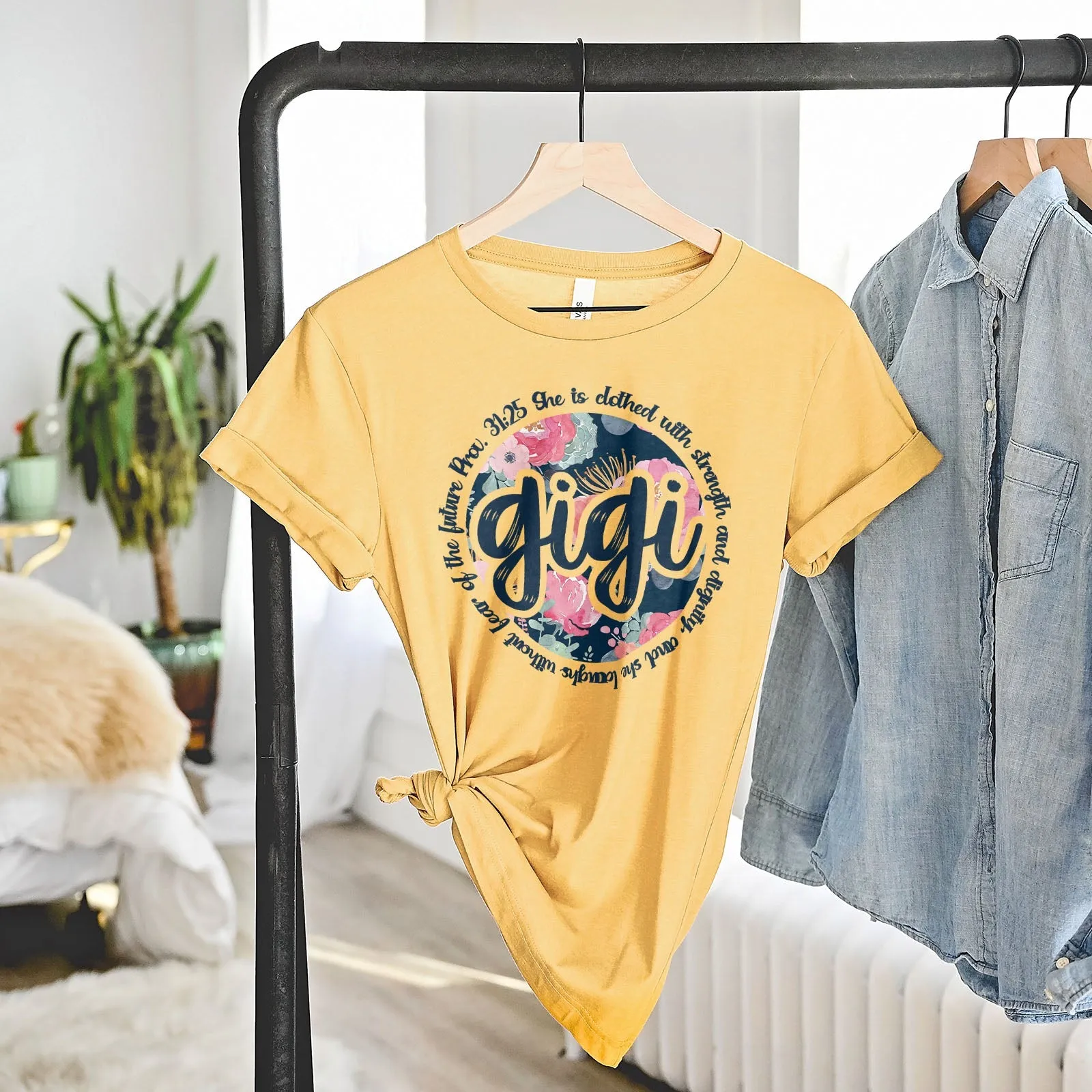 She Is Clothed With Strength Gigi Tee Shirts For Women - Christian Shirts for Women - Religious Tee Shirts