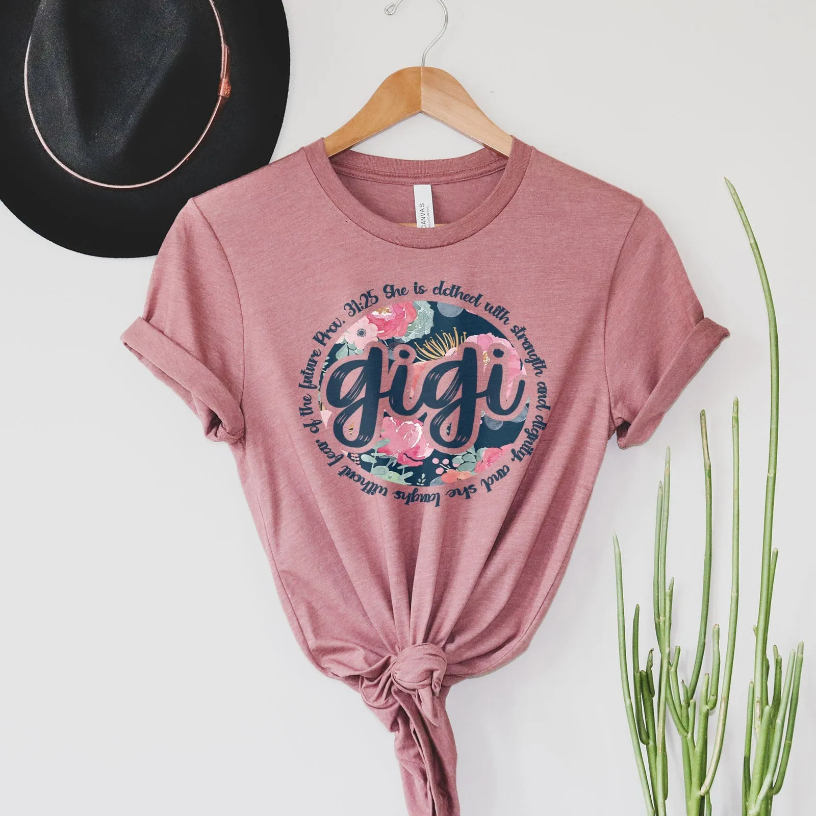 She Is Clothed With Strength Gigi Tee Shirts For Women - Christian Shirts for Women - Religious Tee Shirts