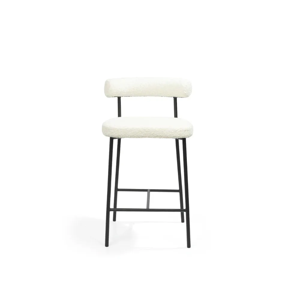 Tommy Franks Alita Bar Stool – Chex Bouclé Polar
