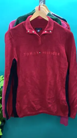 Tommy Hilfiger Crewnecks,v neck half zipper sweaters
