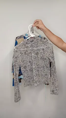Y2K EXOTIC BLUEISH BROWN BLOUSES - 15 PCS